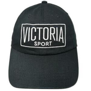 Victoria Sport Baseball Cap Black One Size Adjustable Embroidered Cotton Hat